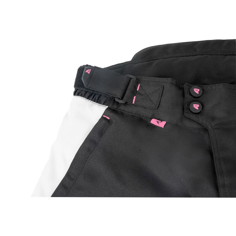 Moteriškos motociklininko kelnės Street Racer Hilax Black-Grey-Pink