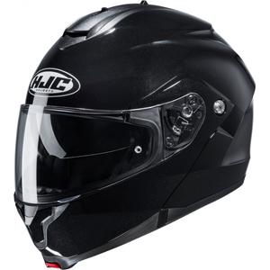 HJC C91N Solid metallic black flip-up motociklininko šalmas