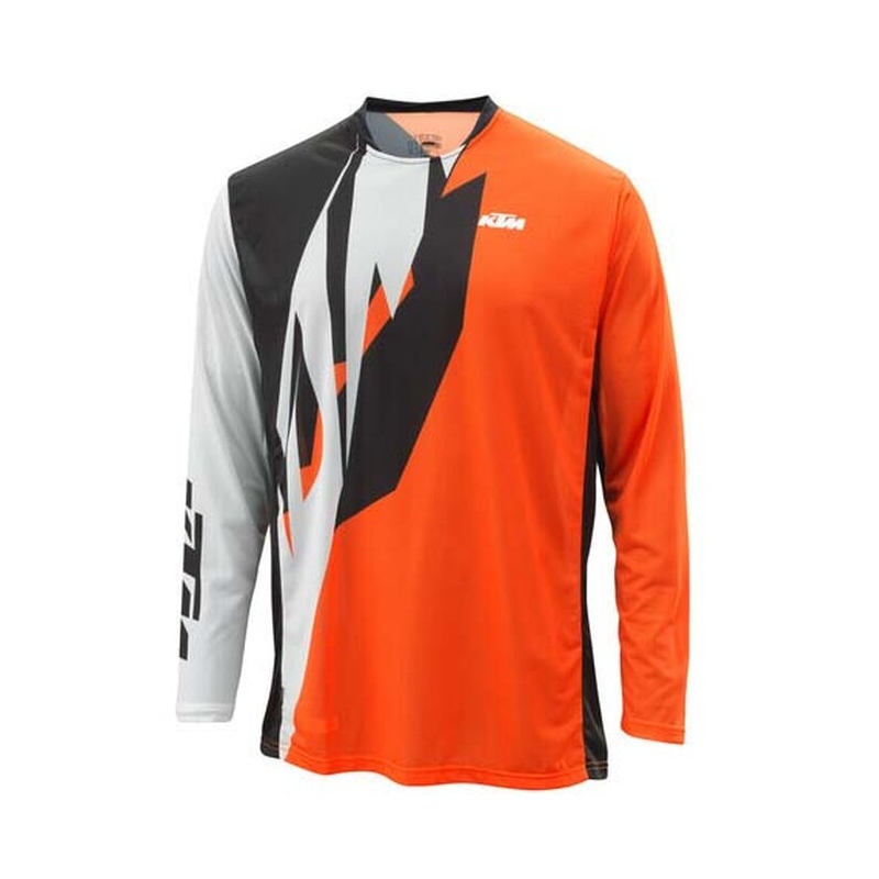Motokroso marškinėliai KTM Pounce oranžinė-juoda-balta