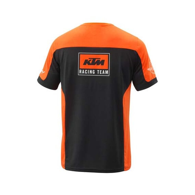 KTM komandos marškinėliai juoda-oranžinė