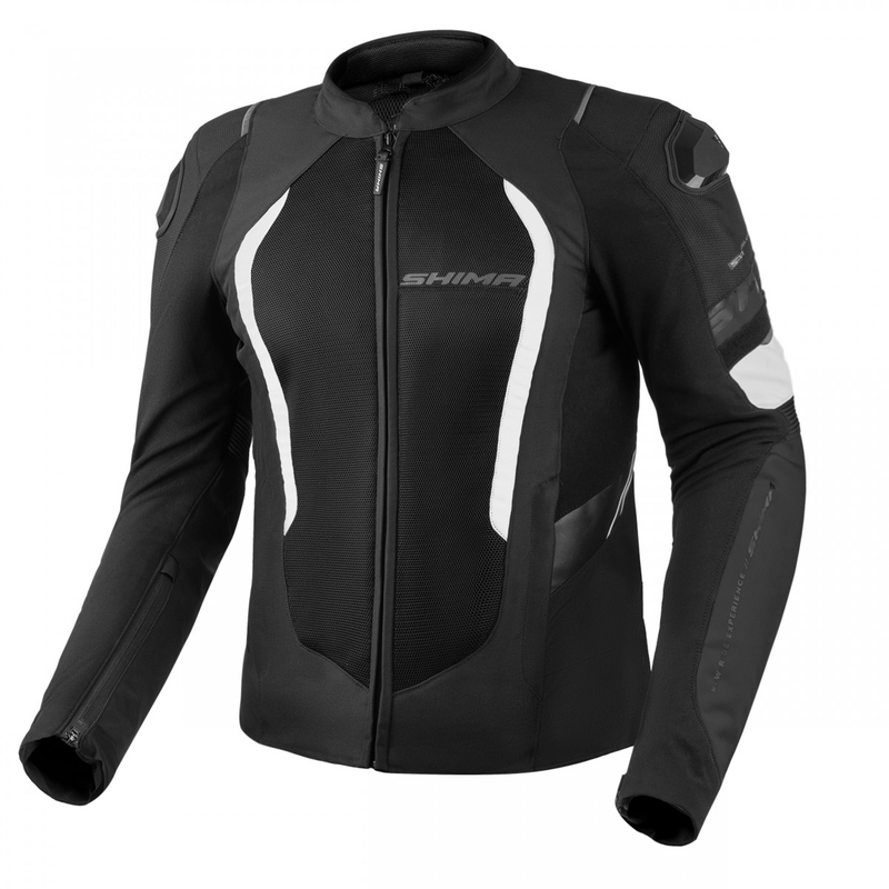 Motociklininko striukė Shima MESHPRO 2.0 juoda ir balta