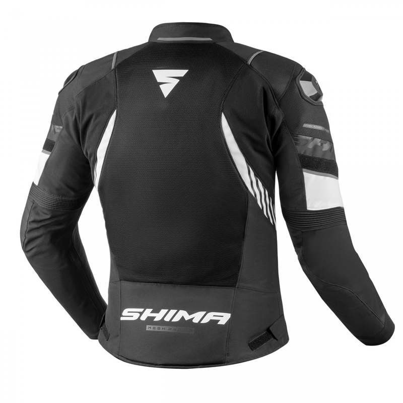 Motociklininko striukė Shima MESHPRO 2.0 juoda ir balta