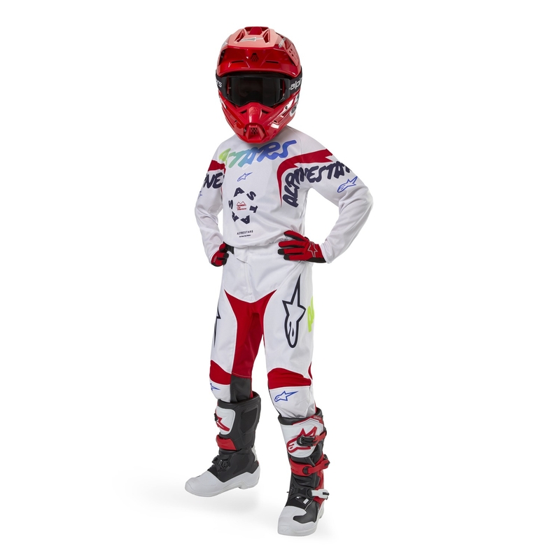 Vaikiški motokroso marškinėliai Alpinestars Racer Hana white