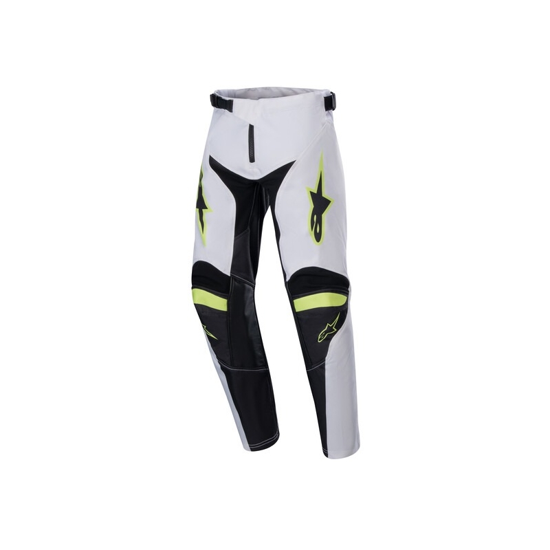 Alpinestars Racer Lucent Vaikų motokroso kelnės balta-juoda-geltona