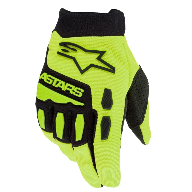 Dětské motokrosové rukavice Alpinestars Full Bore fluo žluto-černé