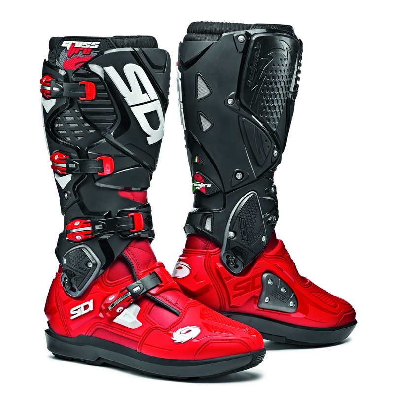 Motociklininko batai SIDI CROSSFIRE 3 SRS raudonos ir juodos spalvos
