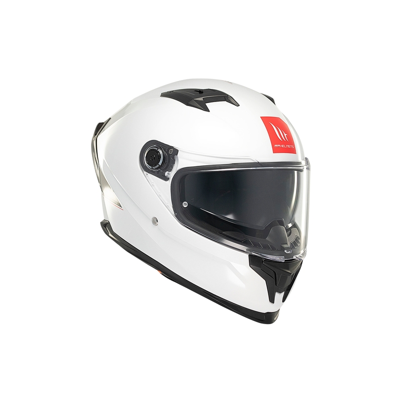 MT BRAKER SV SOLID A0 integralus motociklininko šalmas baltos spalvos