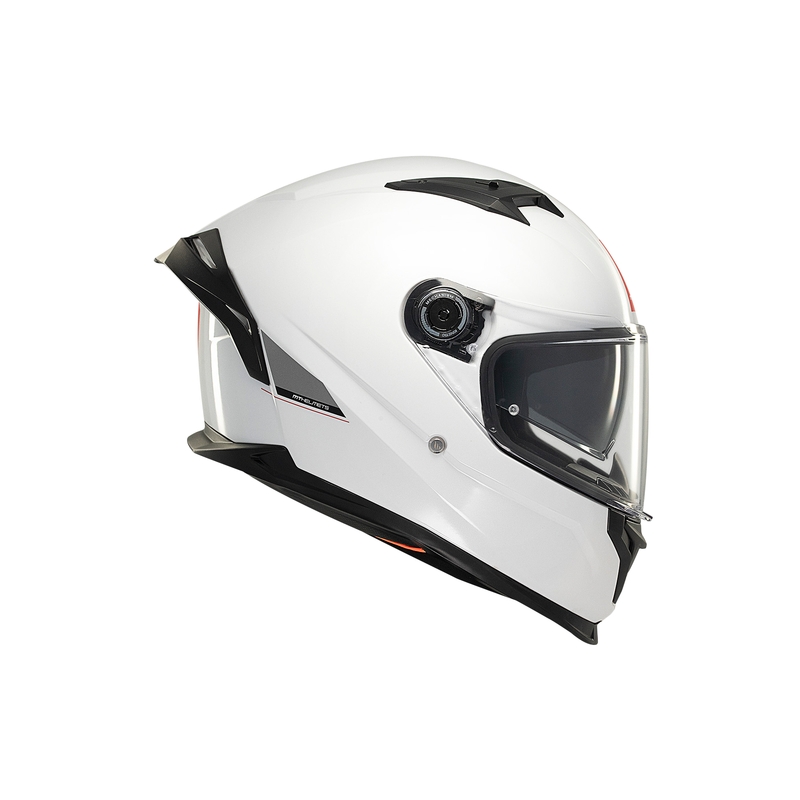 MT BRAKER SV SOLID A0 integralus motociklininko šalmas baltos spalvos
