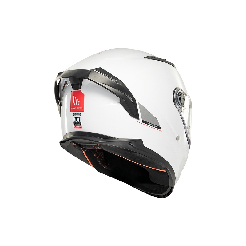 MT BRAKER SV SOLID A0 integralus motociklininko šalmas baltos spalvos