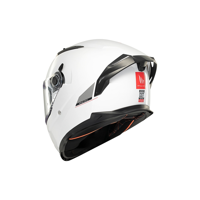 MT BRAKER SV SOLID A0 integralus motociklininko šalmas baltos spalvos