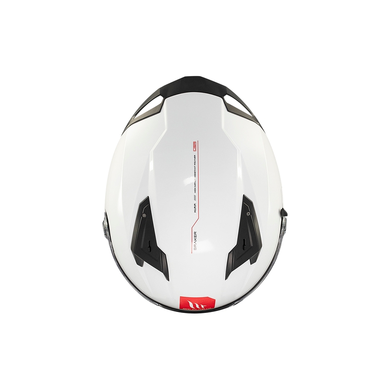 MT BRAKER SV SOLID A0 integralus motociklininko šalmas baltos spalvos