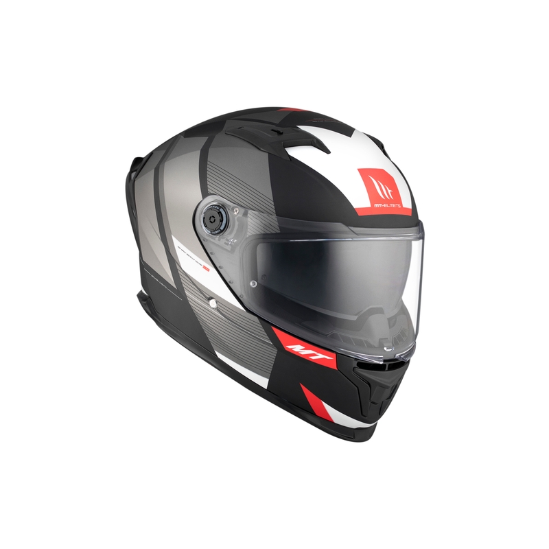MT BRAKER CHENTO B0 integralus motociklininko šalmas juodai pilkai baltas
