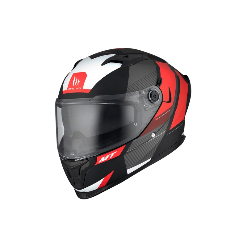 MT BRAKER CHENTO B5 pilkai raudonai baltas integralus motociklininko šalmas