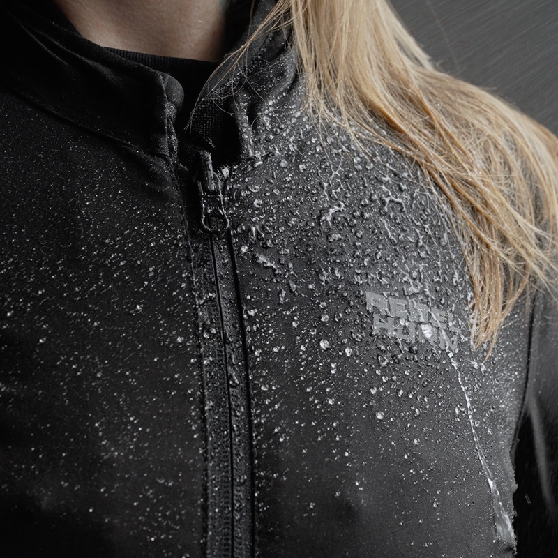 Moteriška motociklo striukė „Rebelhorn Hiker IV“ juoda-pilka-fluorescencinė geltona