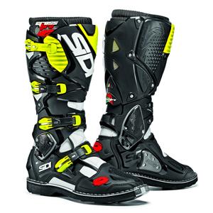 Motociklininko batai SIDI CROSSFIRE 3 white-black-fluo yellow