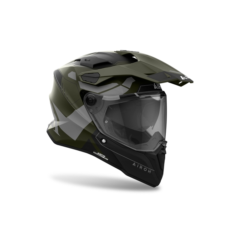 Enduro šalmas Airoh Commander 2 Reveal matinės žalios spalvos