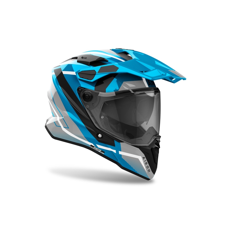 Enduro šalmas Airoh Commander 2 Mavick blizgus mėlynas