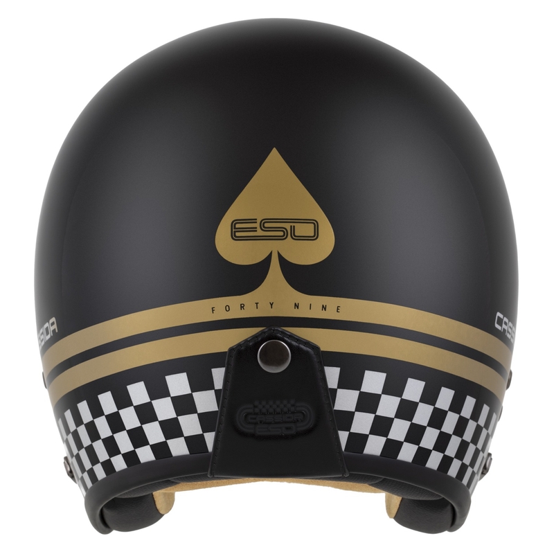 Atviras šalmas Cassida Eso Forty Nine juodas perlamutras, aukso ir pilkos spalvos