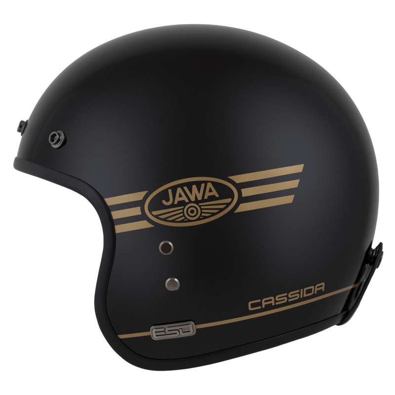 Atviras šalmas Cassida Eso Jawa Perak juodas perlamutras-auksas