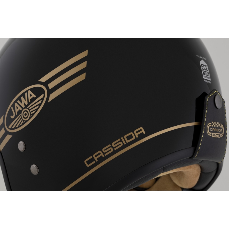 Atviras šalmas Cassida Eso Jawa Perak juodas perlamutras-auksas