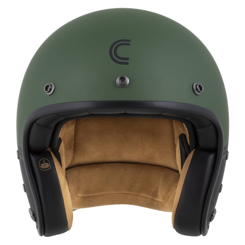 Atviras šalmas Cassida Ace Super Hooligan juodas matinis-metalinis žalias