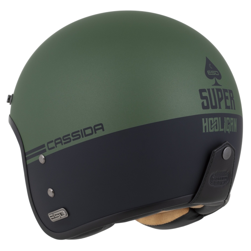 Atviras šalmas Cassida Ace Super Hooligan juodas matinis-metalinis žalias