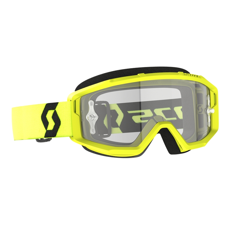 Motokroso akiniai SCOTT PRIMAL CLEAR juoda-fluo geltona