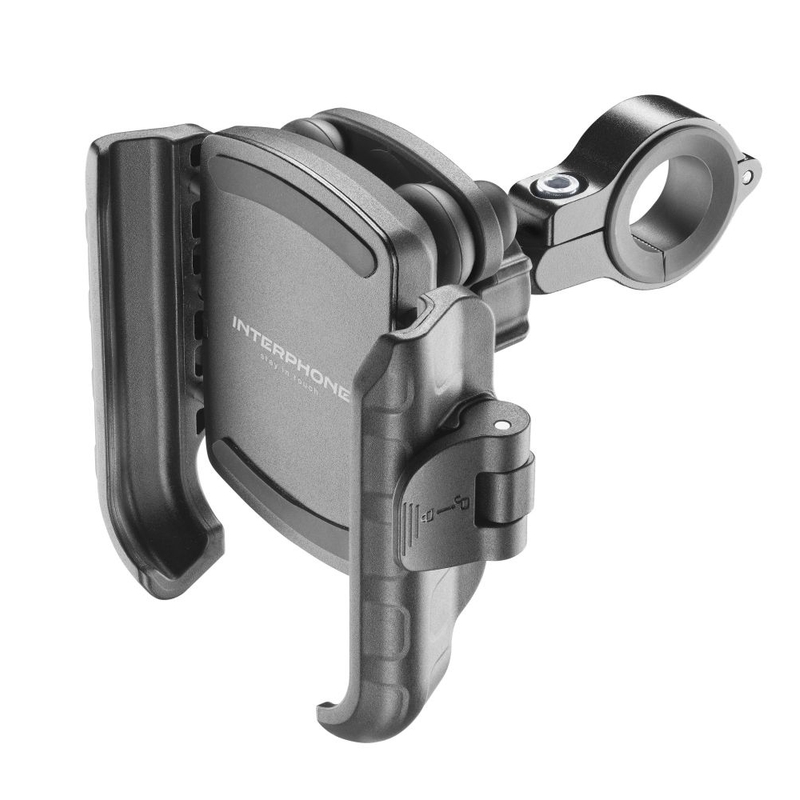 Universalus mobiliojo telefono laikiklis „Interphone Crab PRO“ su antivibracine apsauga