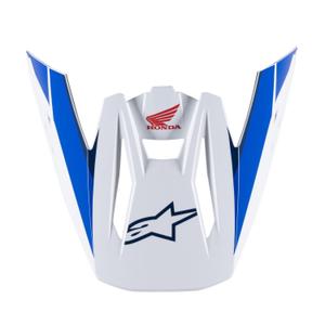 Alpinestars S-M5 Honda kolekcijos šalmo skydelis balta-mėlyna-raudona
