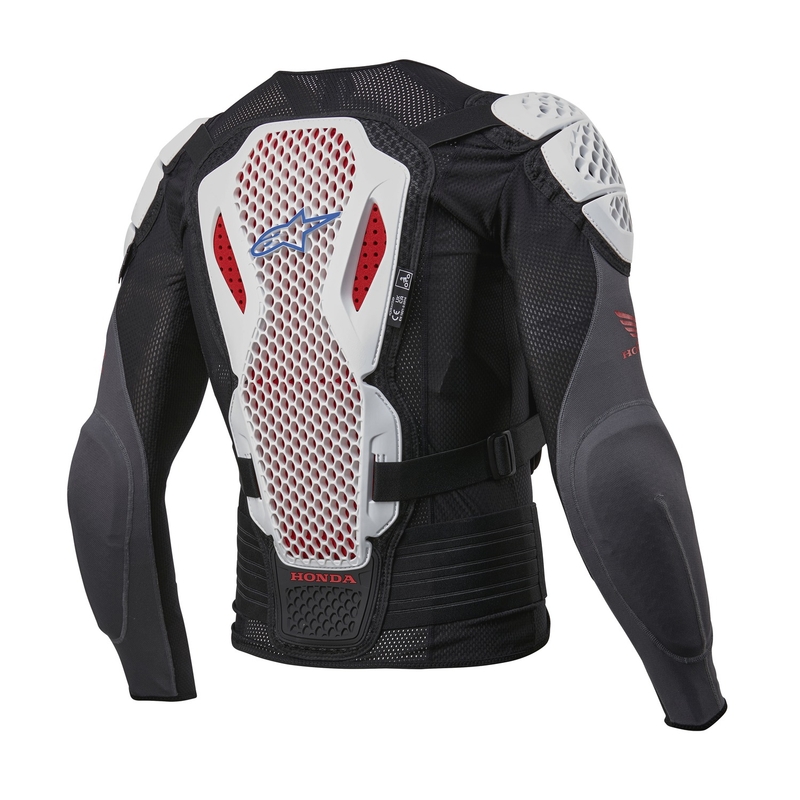 Alpinestars Bionic Plus 2 Honda Collection balta-mėlyna-raudona-juoda kėbulo apsauga