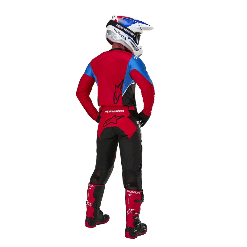 "Alpinestars Racer Iconic Honda collection" raudonai-juodai-mėlynai-balti motokroso marškinėliai