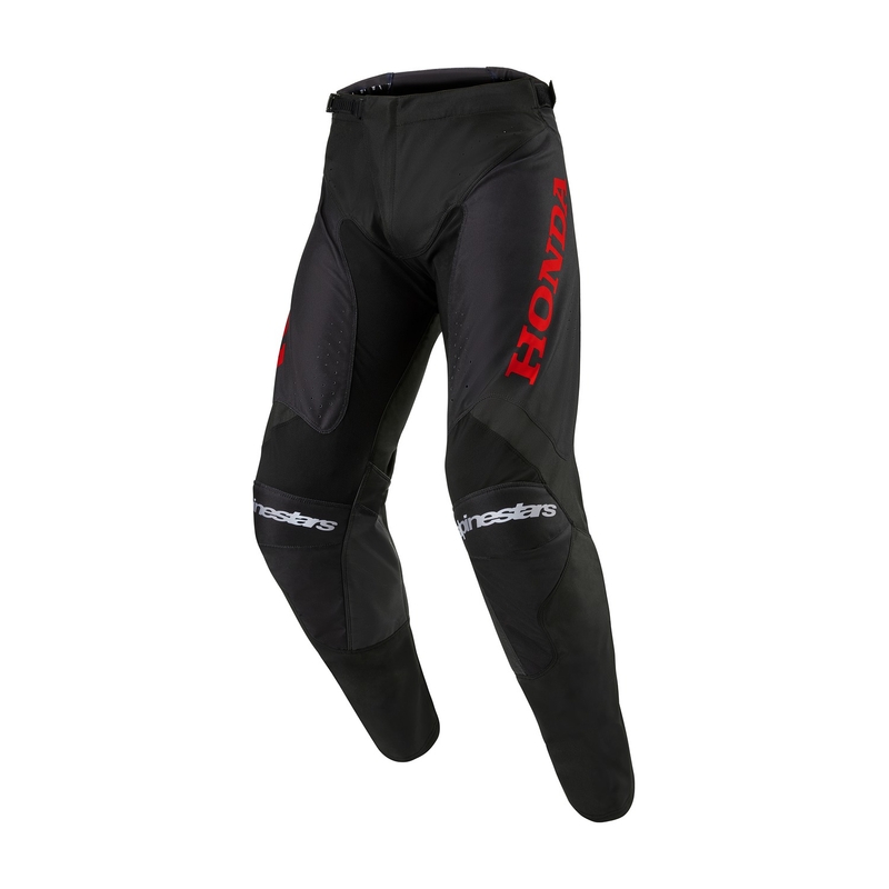 Alpinestars Racer Iconic Honda motokroso kelnės juodos ir raudonos spalvos