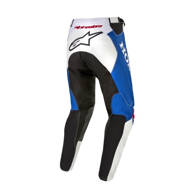 "Alpinestars Racer Iconic Honda" motokroso kelnės balta-mėlyna-raudona-juoda