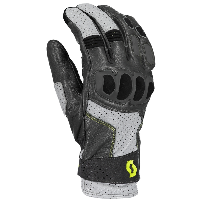 Odinės motociklininko pirštinės SCOTT SPORT ADV pilkai žalios