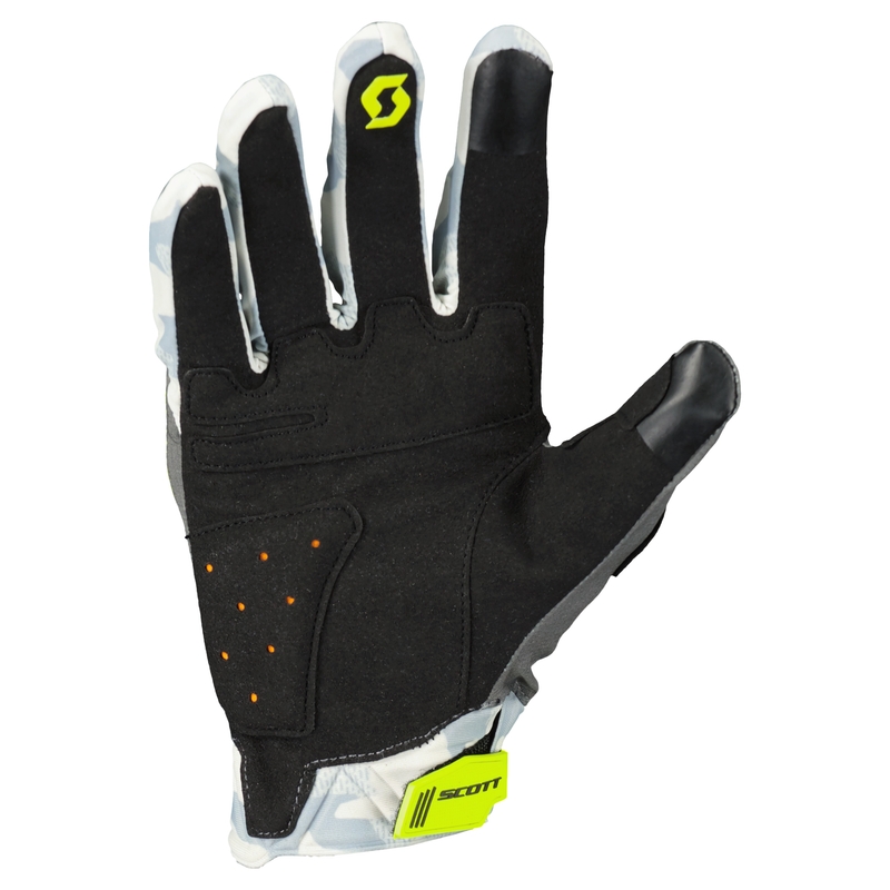 Motociklininko pirštinės SCOTT X-PLORE D3O pilkai geltonos