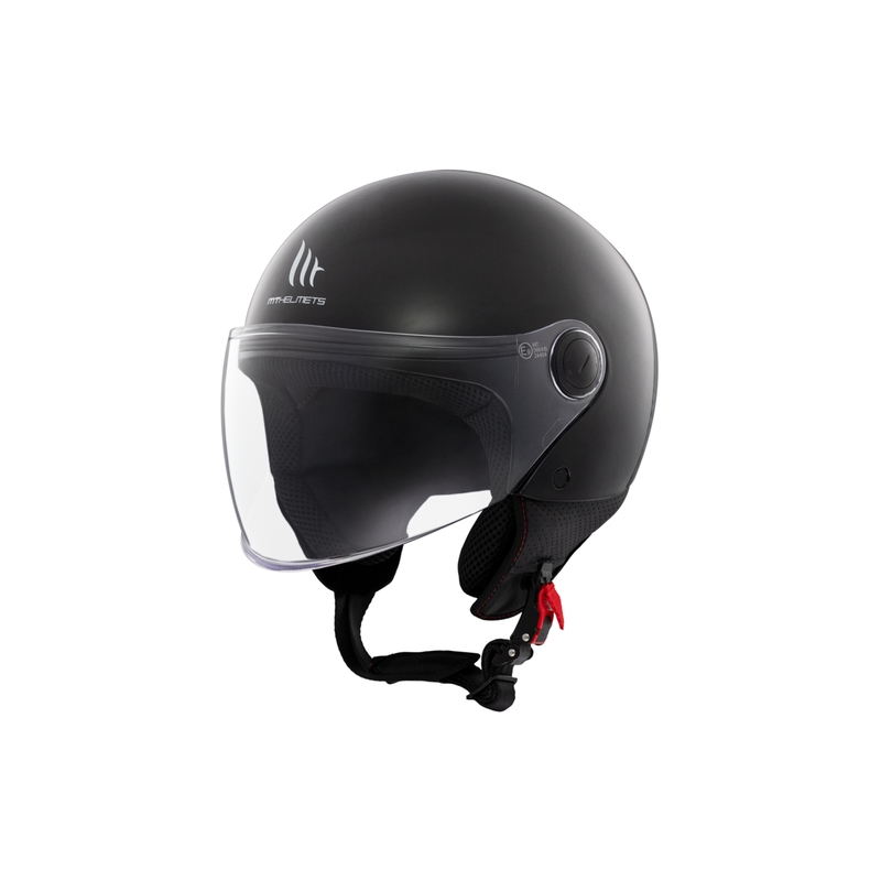 MT Street S Open motociklininko šalmas blizgus juodas