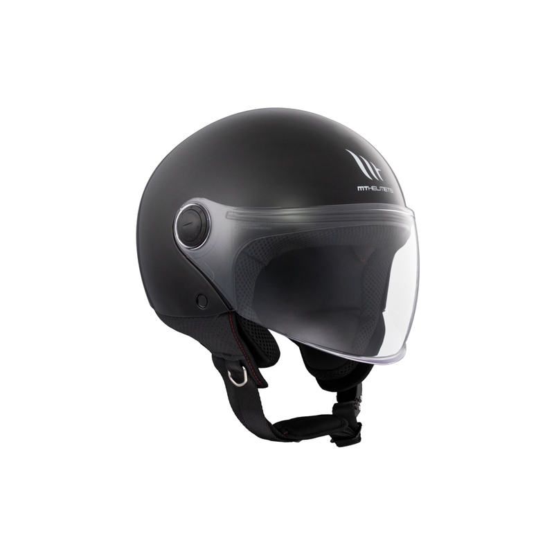 MT Street S Open motociklininko šalmas blizgus juodas