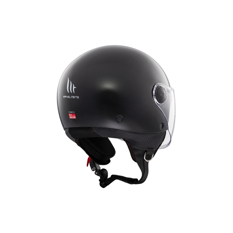 MT Street S Open motociklininko šalmas blizgus juodas