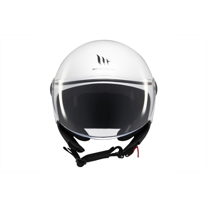 Atviras motociklo šalmas MT Street S blizgiai baltas