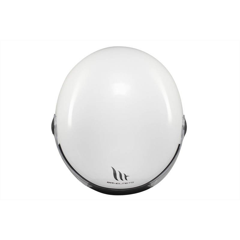 Atviras motociklo šalmas MT Street S blizgiai baltas