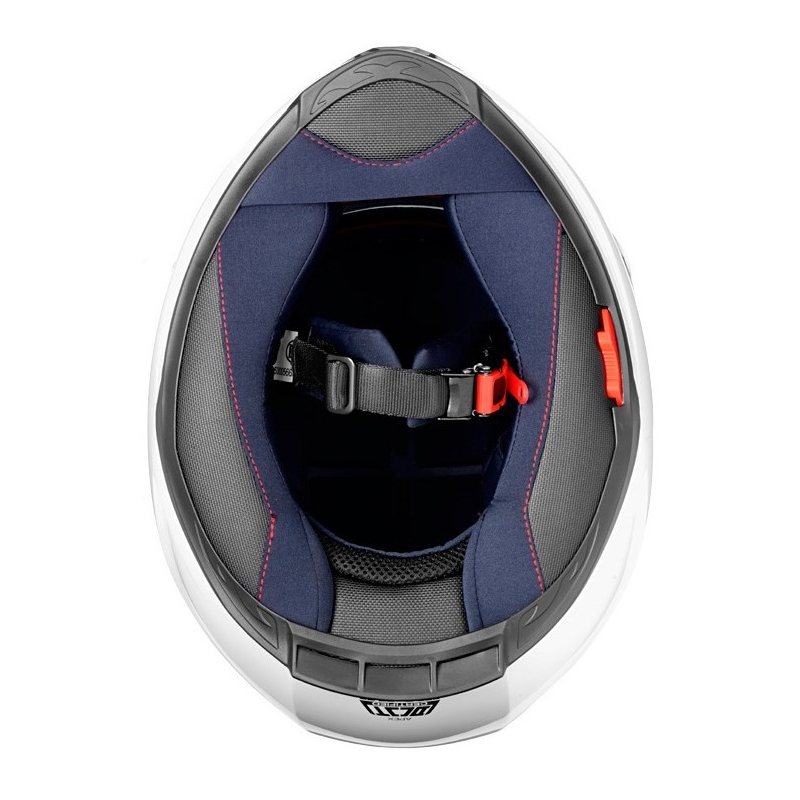 Motociklininko šalmas Cassida Apex Jawa - raudonai-juodai-pilkas