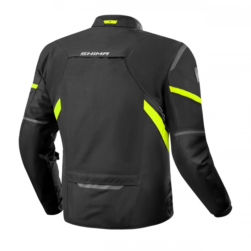 Motociklininko striukė Shima Rush 2.0 black-fluo yellow