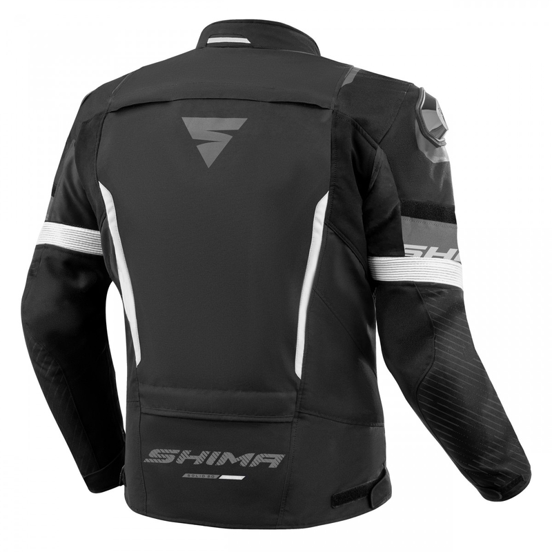 Motociklininko striukė Shima Solid 2.0 juoda ir balta
