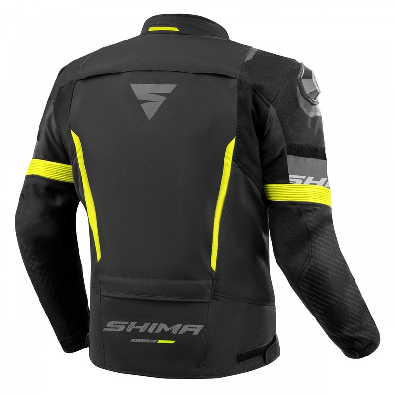 Motociklininko striukė Shima Solid 2.0 black-fluo yellow