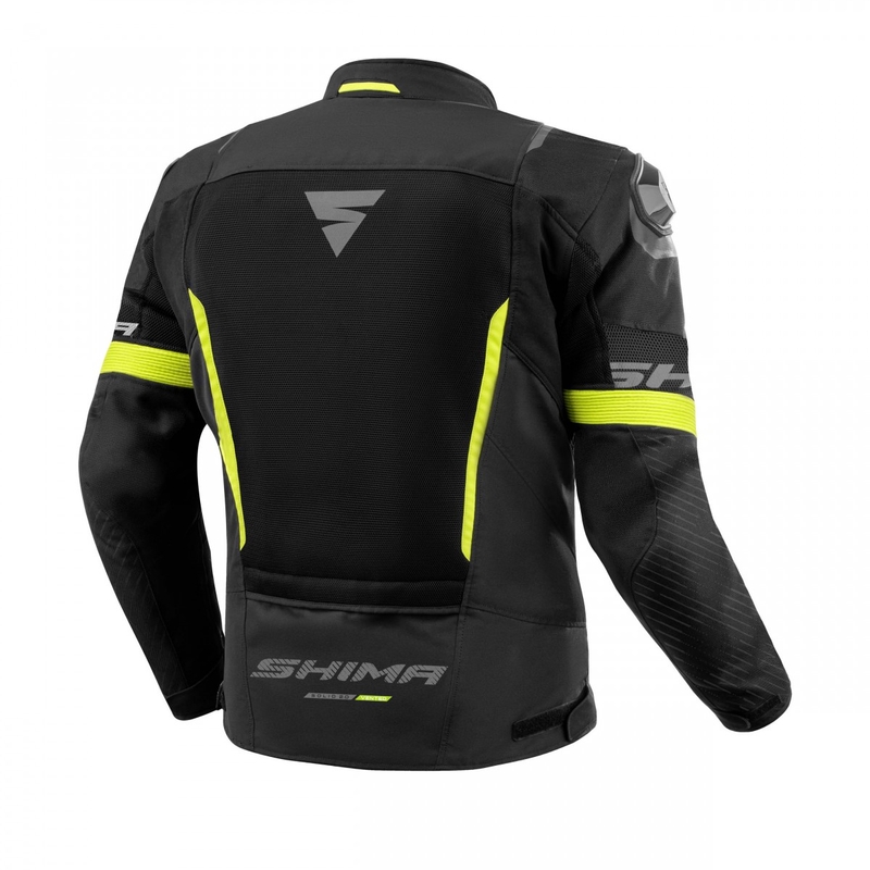 Motociklininko striukė Shima Solid 2.0 Vent black-fluo yellow