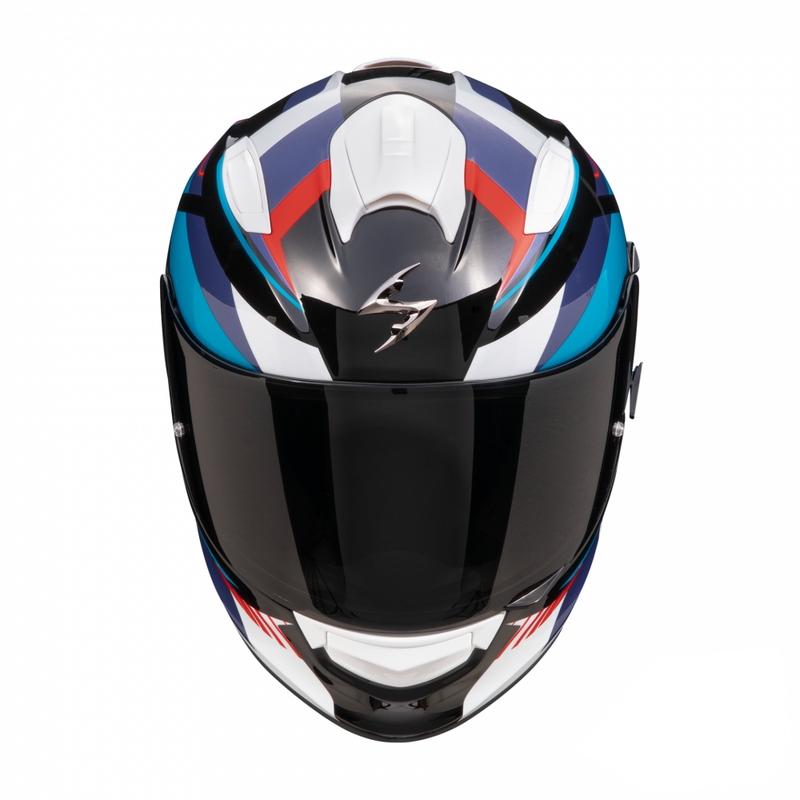 Integrální helma na motorku Scorpion EXO-491 Abilis černo-modro-červená