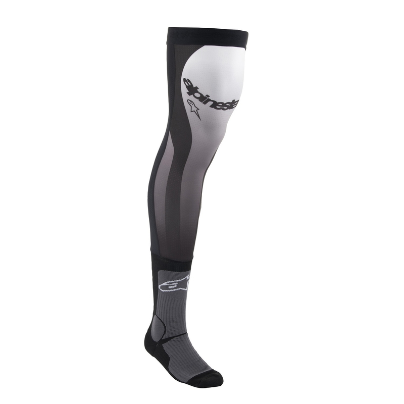"Alpinestars" kojinės su kelio įtvaru - juodos ir baltos