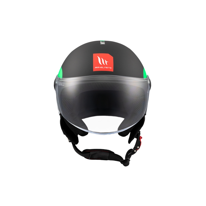 Otevřená helma na motorku MT STREET INBOARD D6 matná černo-zelená