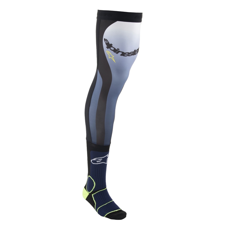 "Alpinestars" kojinės su kelio įtvaru Mėlyna-geltona-geltona-juoda-balta-juoda