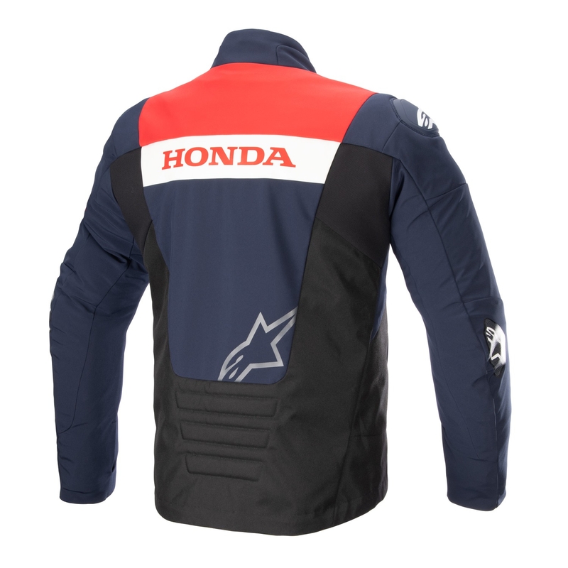 Alpinestars SMX neperšlampama Honda mėlyna-juoda-juoda-raudona-balta motociklininko striukė